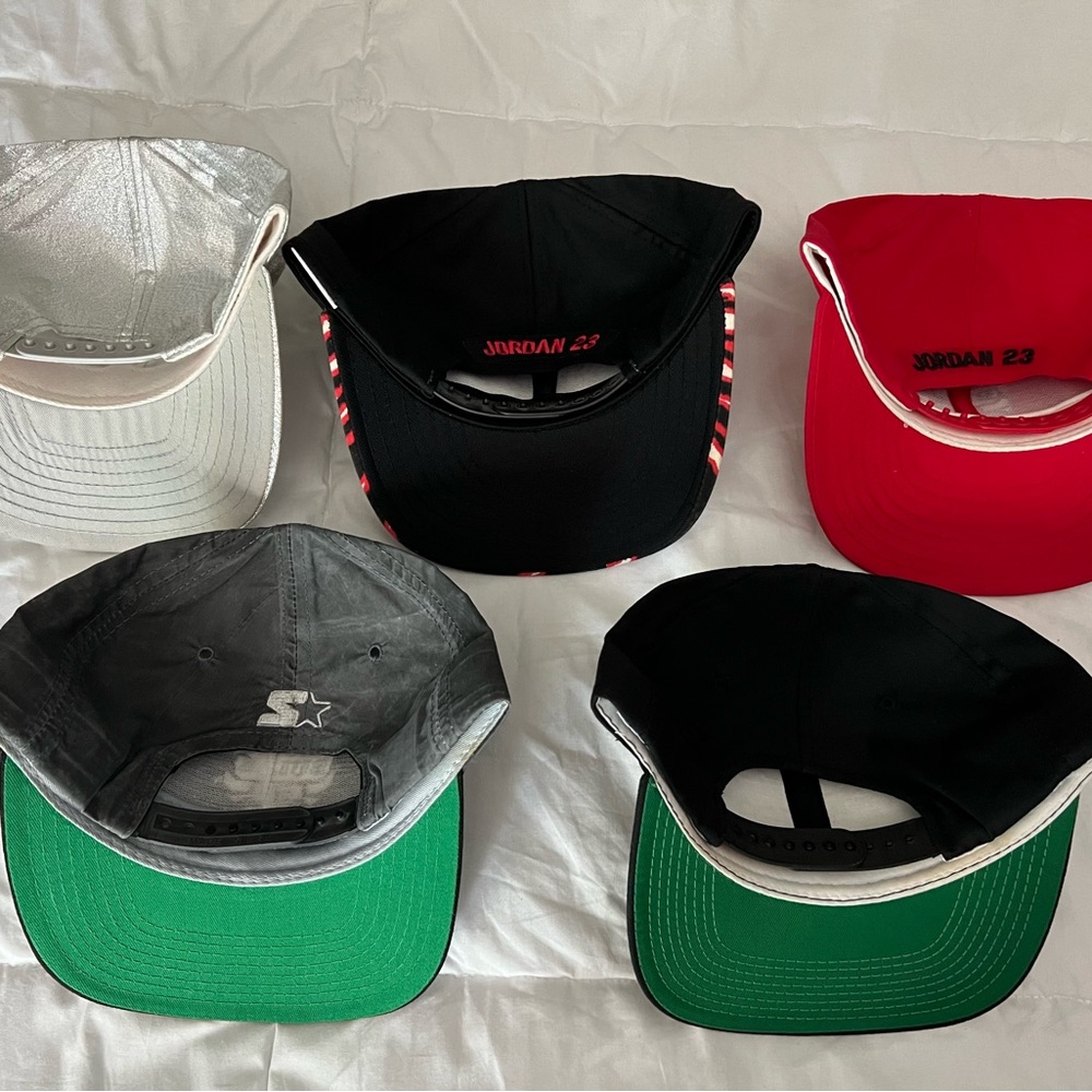 Vintage Chicago Bulls Basketball AJD Snapback Hat Cap Silver Made in USA NWOT - Picture 6 of 6